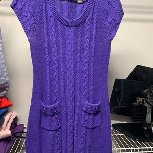 Red Camel Sweater Dress in Purple